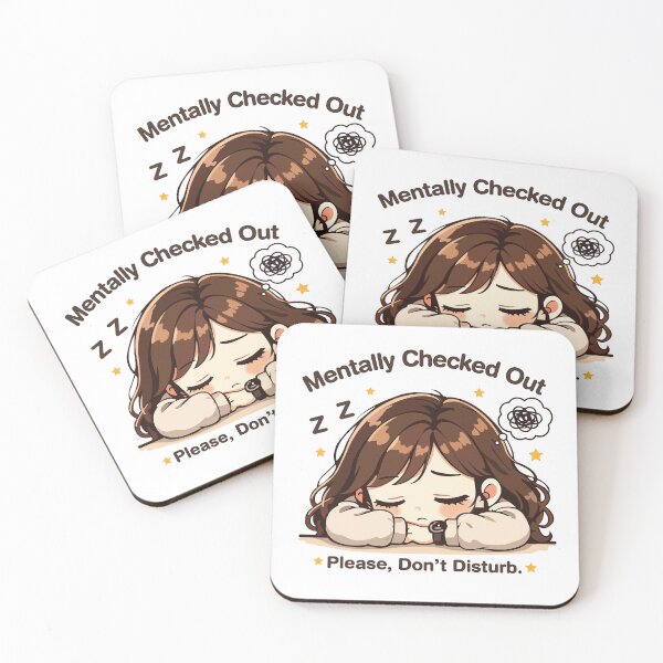 Item preview, Mentally Checked Out Please Don't Disturb Cute Sleeping Girl designed and sold by Charul2dartist.
