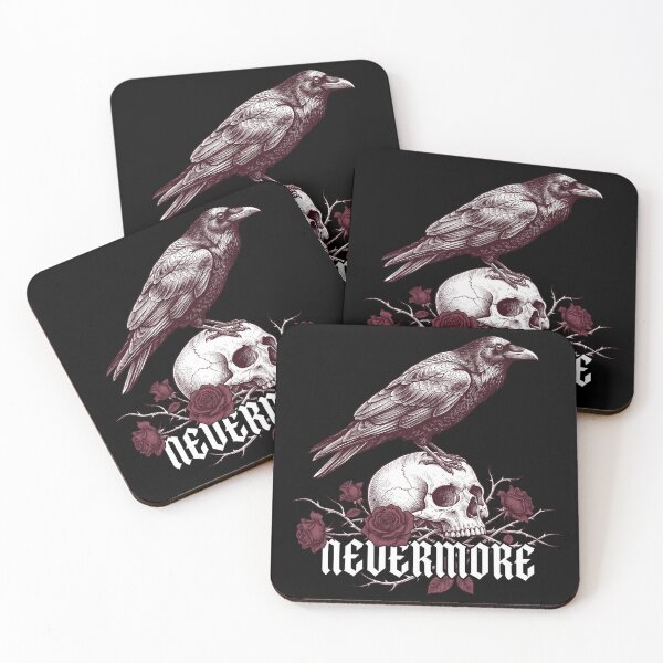 Item preview, Nevermore Edgar Allan Poe Raven Skull Dark Vintage Gothic designed and sold by TeNovaStudio.