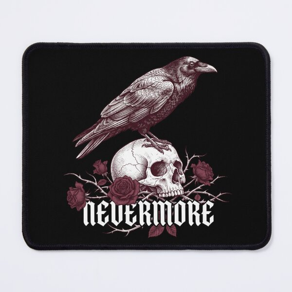Item preview, Nevermore Edgar Allan Poe Raven Skull Dark Vintage Gothic designed and sold by TeNovaStudio.