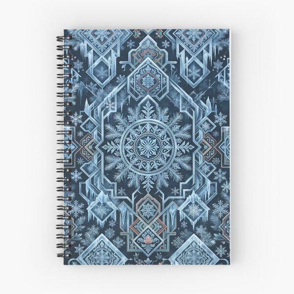 Item preview, Korean Traditional Dancheong Pattern with Winter Snowflakes and Ice - Elegant Frost Art designed and sold by SOOstudio73.