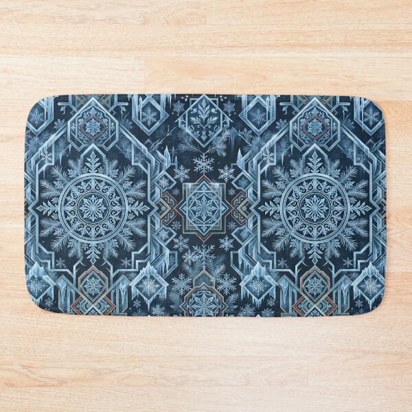Item preview, Korean Traditional Dancheong Pattern with Winter Snowflakes and Ice - Elegant Frost Art designed and sold by SOOstudio73.