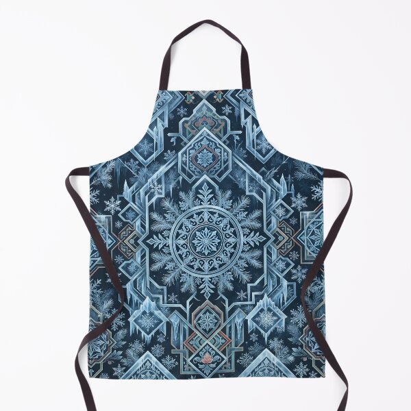 Item preview, Korean Traditional Dancheong Pattern with Winter Snowflakes and Ice - Elegant Frost Art designed and sold by SOOstudio73.