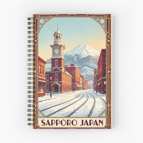 Item preview, Sapporo Japan Vintage Travel Poster – Clock Tower & Snow designed and sold by Bomax121.