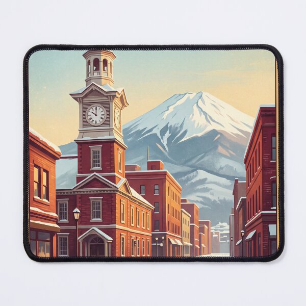 Item preview, Sapporo Japan Vintage Travel Poster – Clock Tower & Snow designed and sold by Bomax121.