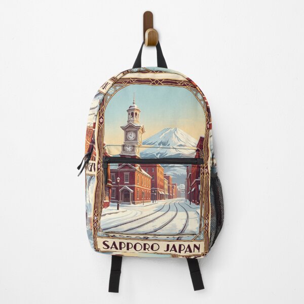 Item preview, Sapporo Japan Vintage Travel Poster – Clock Tower & Snow designed and sold by Bomax121.