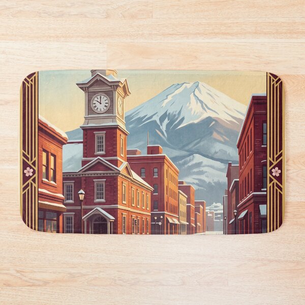 Item preview, Sapporo Japan Vintage Travel Poster – Clock Tower & Snow designed and sold by Bomax121.