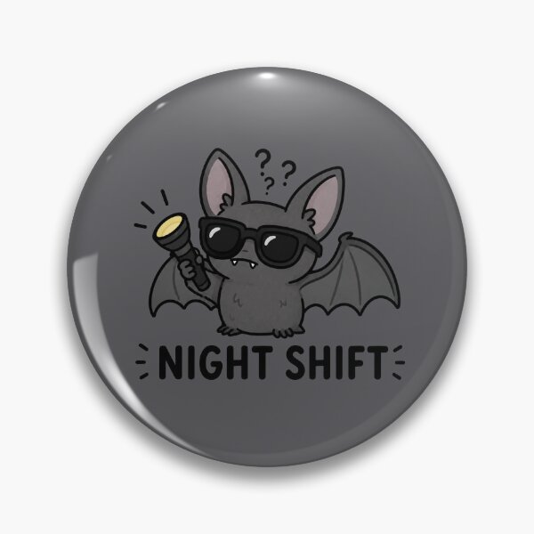 Item preview, Night Shift Bat Sticker designed and sold by MonkiFlipp.