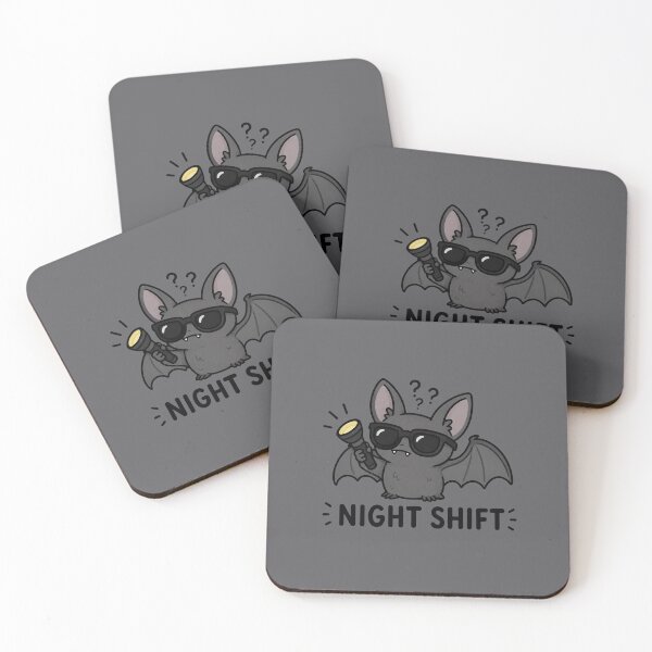 Item preview, Night Shift Bat Sticker designed and sold by MonkiFlipp.