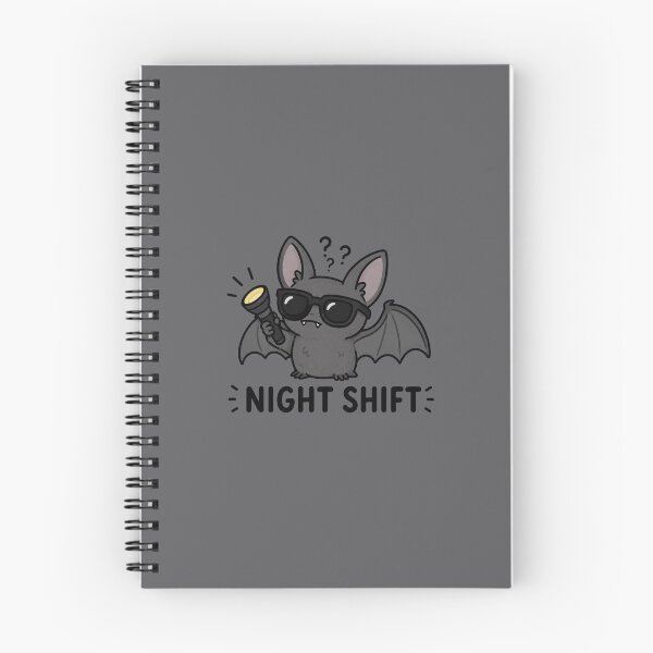 Item preview, Night Shift Bat Sticker designed and sold by MonkiFlipp.