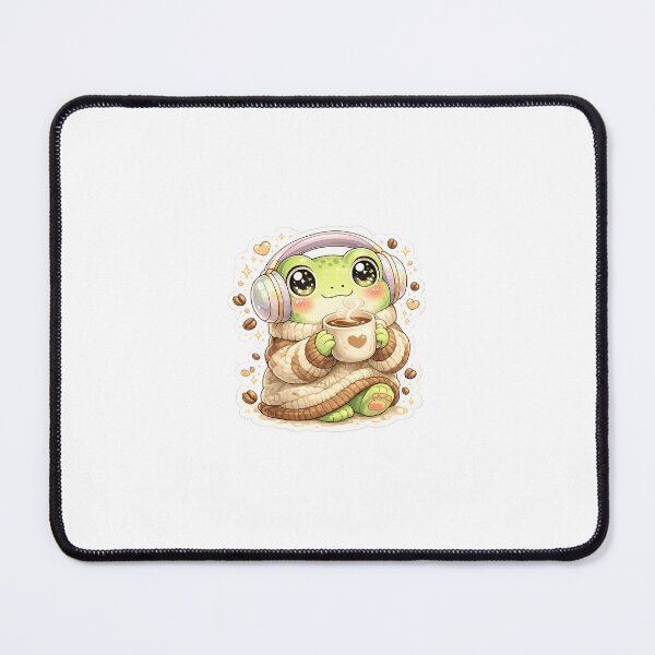 Item preview, Cute Frog Drinking Coffee Sticker designed and sold by StickerVerse4798.