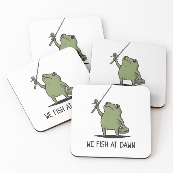 Item preview, We Fish At Dawn - Funny Frog designed and sold by Gbriel3.