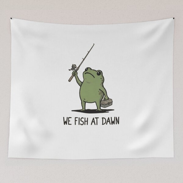 Item preview, We Fish At Dawn - Funny Frog designed and sold by Gbriel3.