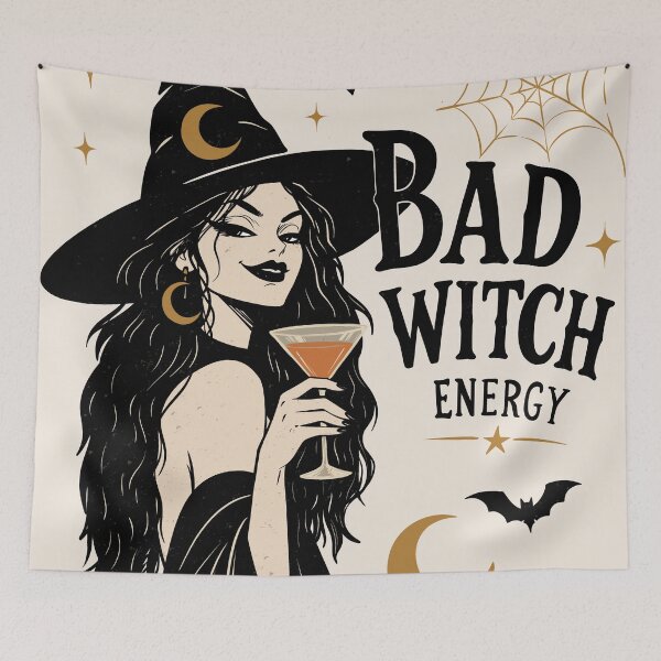 Item preview, Bad Witch Energy Vintage Witch Halloween | Gothic Witch Aesthetic Graphic designed and sold by MonNoir.