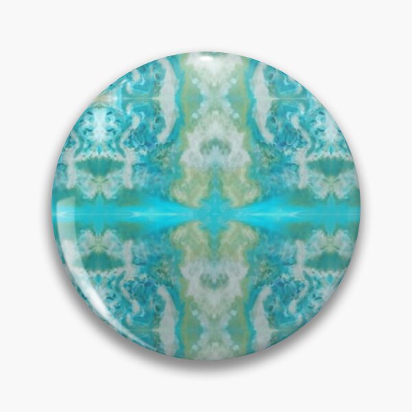 Item preview, Mirrored blue aqua patterns designed and sold by Fayes4Art.