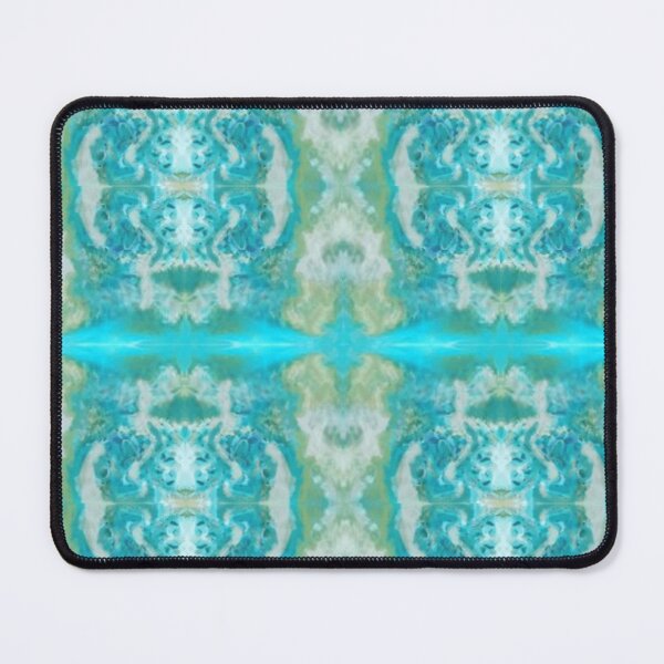 Item preview, Mirrored blue aqua patterns designed and sold by Fayes4Art.