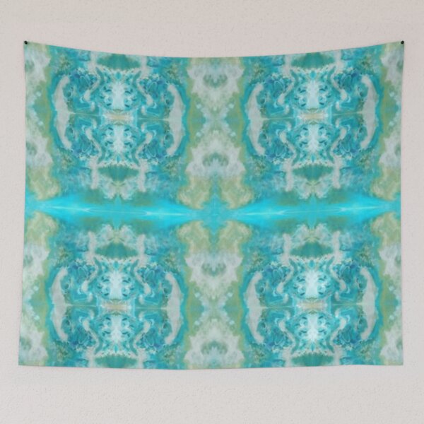 Item preview, Patrones azul aguamarina espejados designed and sold by Fayes4Art.