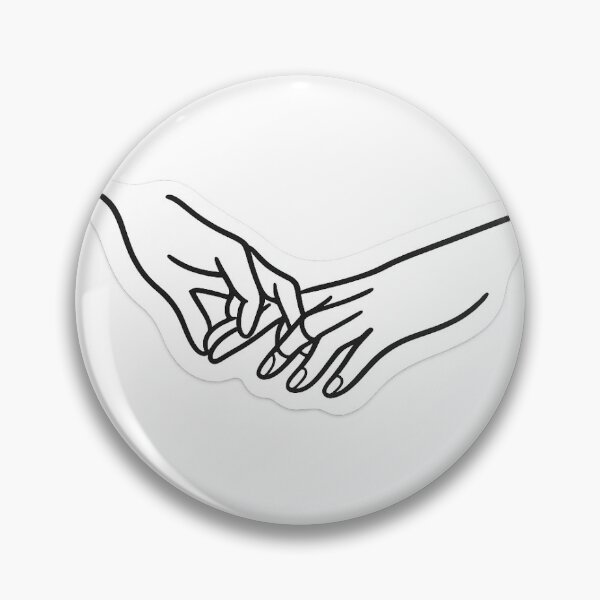 Item preview, Minimalist Holding Hands Line Art Sticker | Continuous Line Drawing designed and sold by DESPOT07.