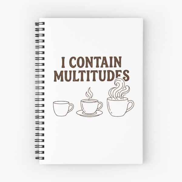 Item preview, I Contain Multitudes Coffee Lover Literary Quote Vintage T-Shirt designed and sold by StickerNestYou.