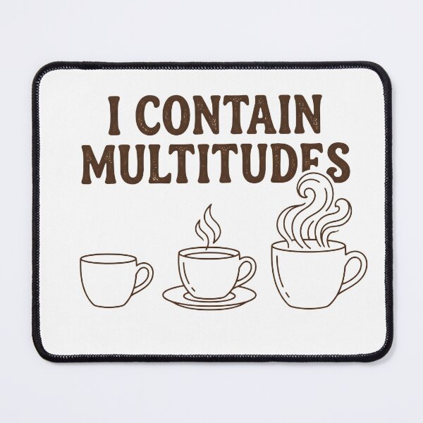Item preview, I Contain Multitudes Coffee Lover Literary Quote Vintage T-Shirt designed and sold by StickerNestYou.