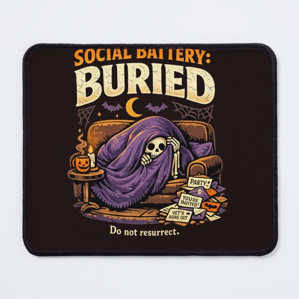 Item preview, Social Battery Buried Halloween Skeleton designed and sold by TheNicheShop1.