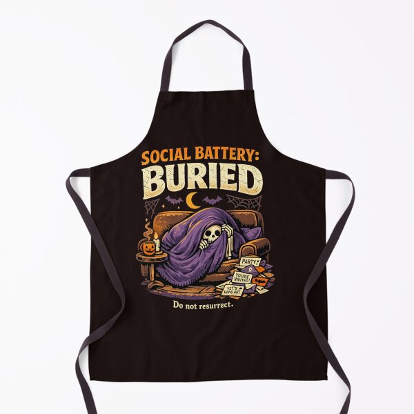 Item preview, Social Battery Buried Halloween Skeleton designed and sold by TheNicheShop1.