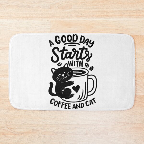 Item preview, Good Day Starts with Coffee and Cat designed and sold by FloraMyst.