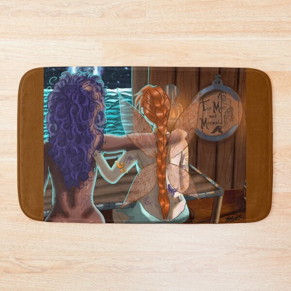 Item preview, A Mermaid and a Fairy Bonding Over a View. designed and sold by TheMossAndMermaid.
