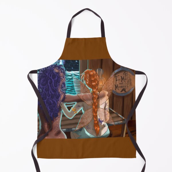 Item preview, A Mermaid and a Fairy Bonding Over a View. designed and sold by TheMossAndMermaid.