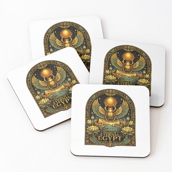 Item preview, Echoes of Eternal Egypt | Luxury Ancient Egyptian Art | Golden Scarab & Nile Travel Design designed and sold by Art Wave Studio.