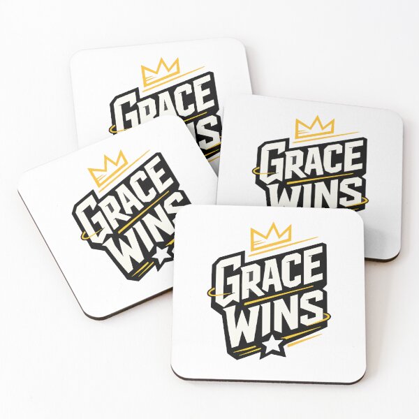 Item preview, Grace Wins Christian Typography Design designed and sold by saslayoutdesign.
