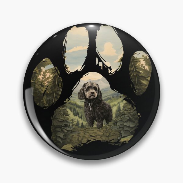 Item preview, Funny Whoodle Paw Foggy Mountain Tree Mom Dad Kids designed and sold by rafaeltto.