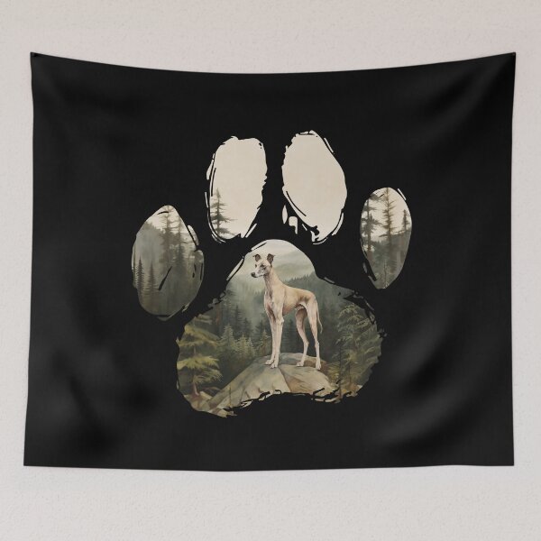 Item preview, Funny Whippet Paw Foggy Mountain Tree Mom Dad Kids designed and sold by rafaeltto.