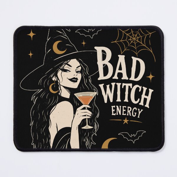 Item preview, Bad Witch Energy Vintage Witch Halloween | Black Gothic Witch Aesthetic Graphic designed and sold by MonNoir.