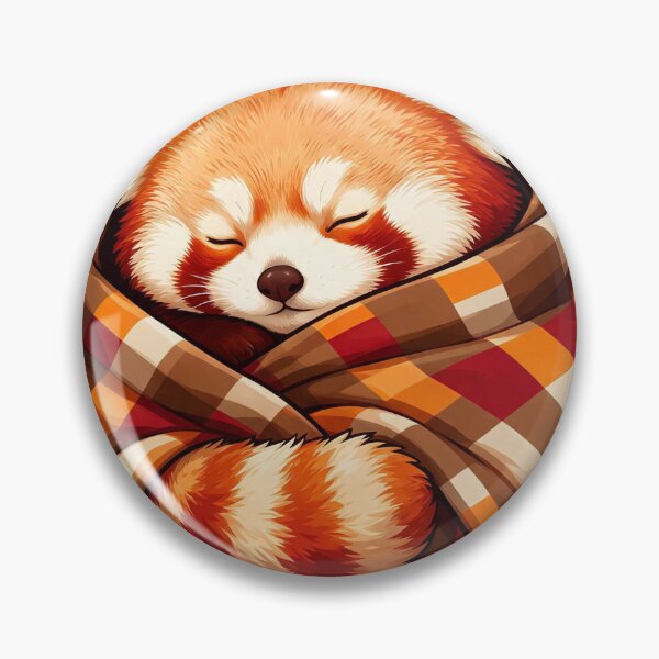 Item preview, Sleeping red panda wrapped in a cozy blanket. designed and sold by DVerse Studio.