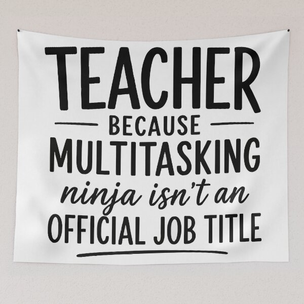 Item preview, Teacher Because Multitasking Ninja Isn’t an Official Job Title Funny T-Shirt designed and sold by Sunday.Supply.