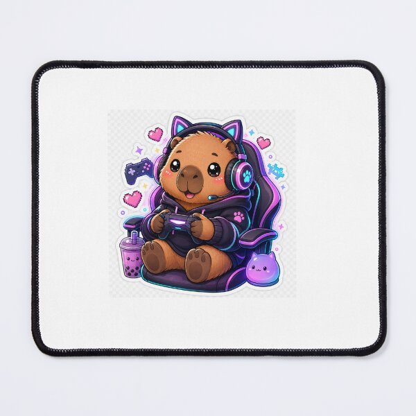 Item preview, Cute Capybara Gamer Sticker designed and sold by StickerVerse4798.