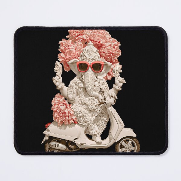Item preview, Cool Streetwear Elephant Riding Cream Classic Scooter Floral Marble Pop Art designed and sold by PANNARUK THAILAND.