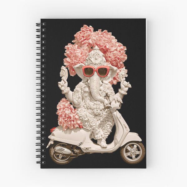 Item preview, Cool Streetwear Elephant Riding Cream Classic Scooter Floral Marble Pop Art designed and sold by PANNARUK THAILAND.
