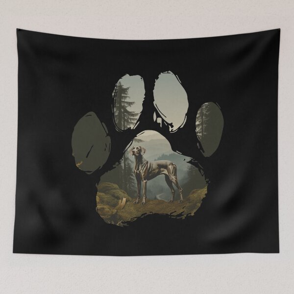 Item preview, Funny Weimaraner Paw Foggy Mountain Tree Mom Dad Kids designed and sold by rafaeltto.