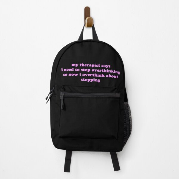 Item preview, My Therapist Says I Need to Stop Overthinking So I Overthink About Stopping Funny Quote designed and sold by JVLIETTA.