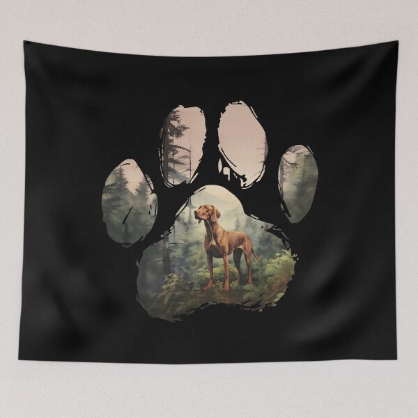 Item preview, Funny Vizsla Paw Foggy Mountain Tree Mom Dad Kids designed and sold by rafaeltto.