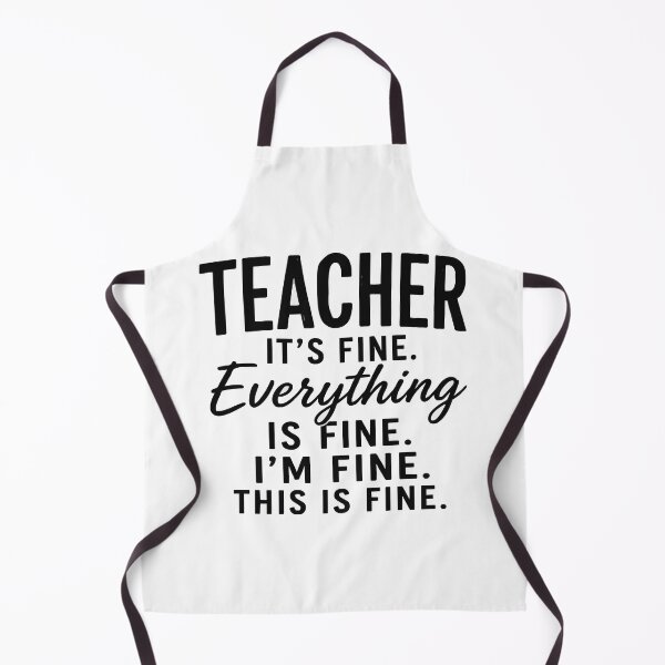 Item preview, Teacher It’s Fine Everything Is Fine Funny Teacher Typography T-Shirt designed and sold by Sunday.Supply.