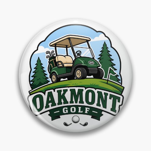 Item preview, Vintage Oakmont Golf Cart Badge designed and sold by Imaginationbeyond.