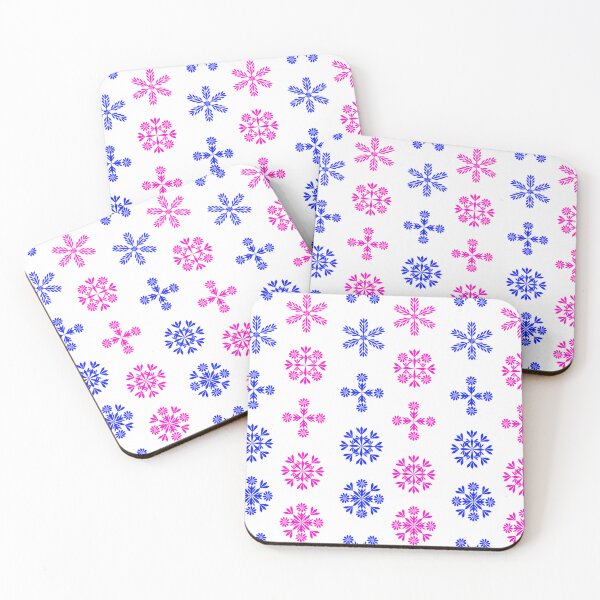 Item preview, Vibrant Pink and Blue Floral Snowflake Seamless Pattern designed and sold by Ei-Ei.