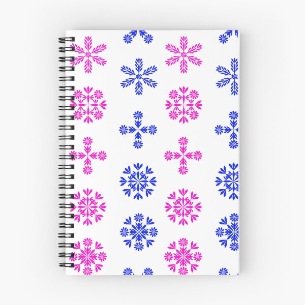 Item preview, Vibrant Pink and Blue Floral Snowflake Seamless Pattern designed and sold by Ei-Ei.