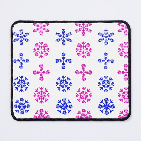 Item preview, Vibrant Pink and Blue Floral Snowflake Seamless Pattern designed and sold by Ei-Ei.