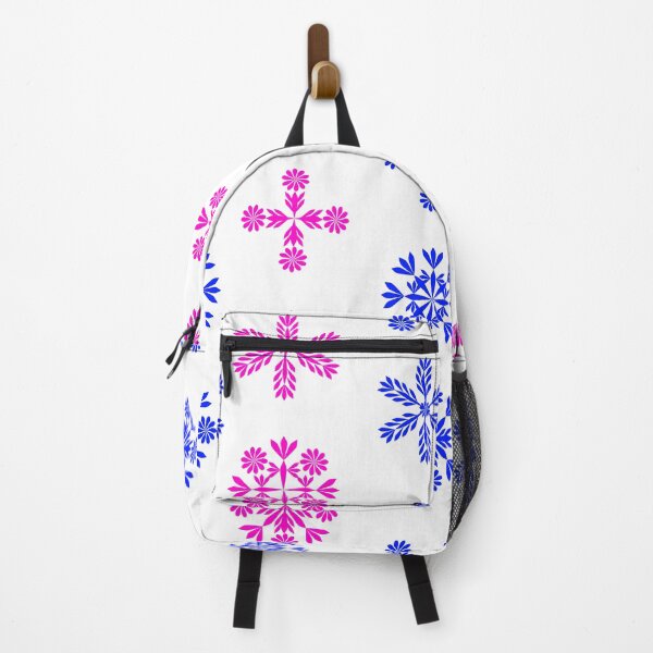 Item preview, Vibrant Pink and Blue Floral Snowflake Seamless Pattern designed and sold by Ei-Ei.