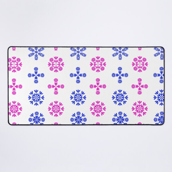 Item preview, Vibrant Pink and Blue Floral Snowflake Seamless Pattern designed and sold by Ei-Ei.