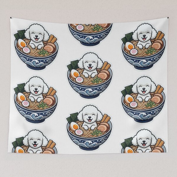 Item preview, Cute Poodle in Ramen Bowl designed and sold by rymarenko.