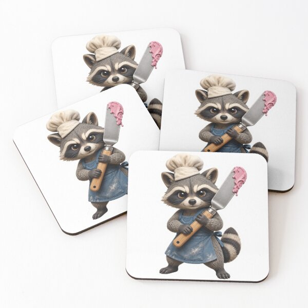 Item preview, Raccoon Baker with Spatula designed and sold by Snurly.